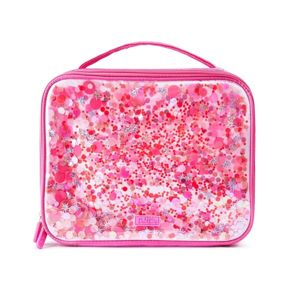 Packed Party Sweet Tart Pink Clear Confetti Insulated Lunch Box NWT - Picture 1 of 3